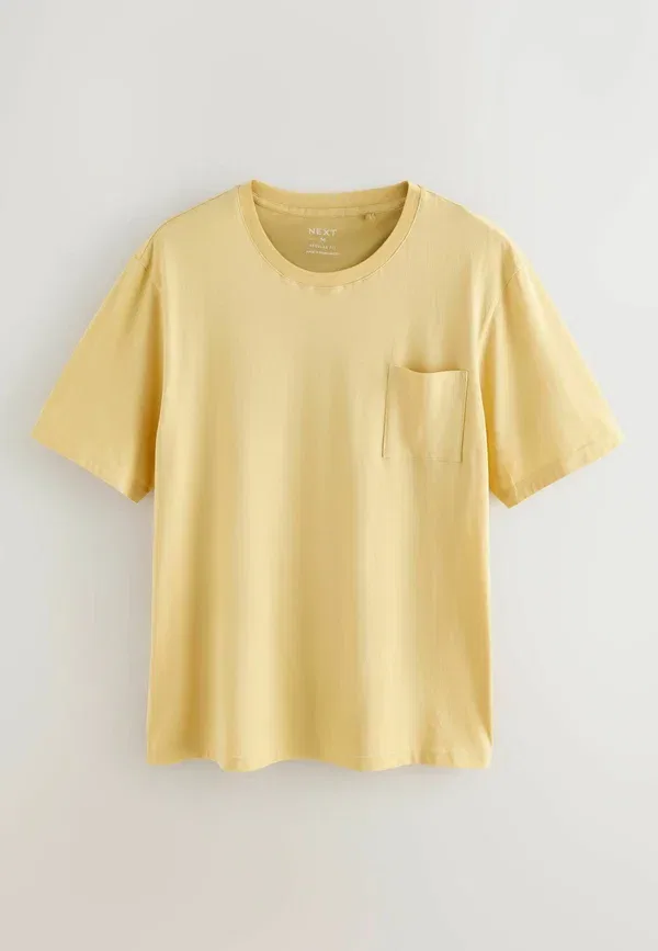 Комплект пижамных шорт и футболки с коротким рукавом полоской Regular fit Next Pink, Yellow, желтый/розовый — фото 4