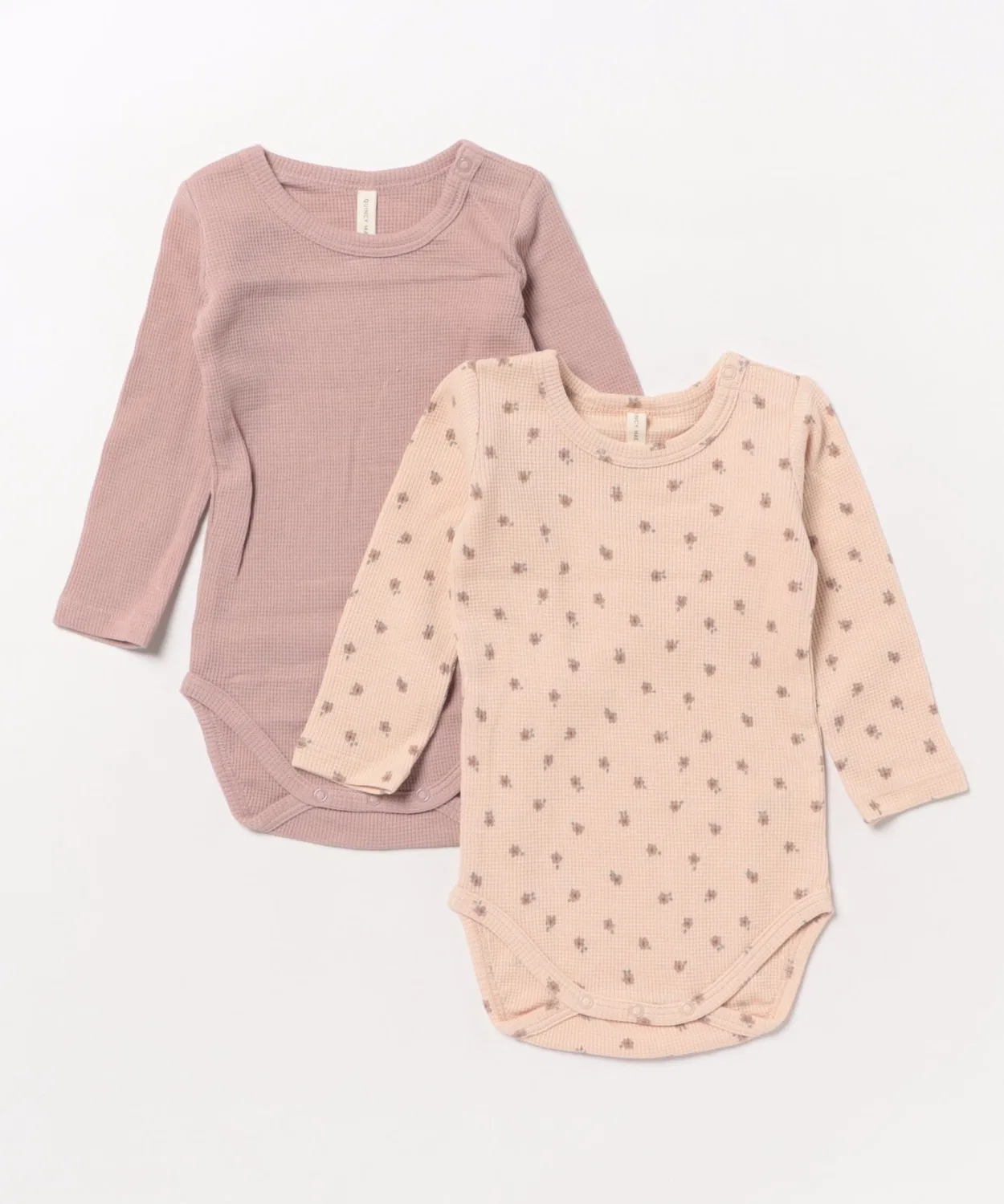 Детский комплект боди с длинным рукавомWaffle Quincy Mae, Mauve/Blossom