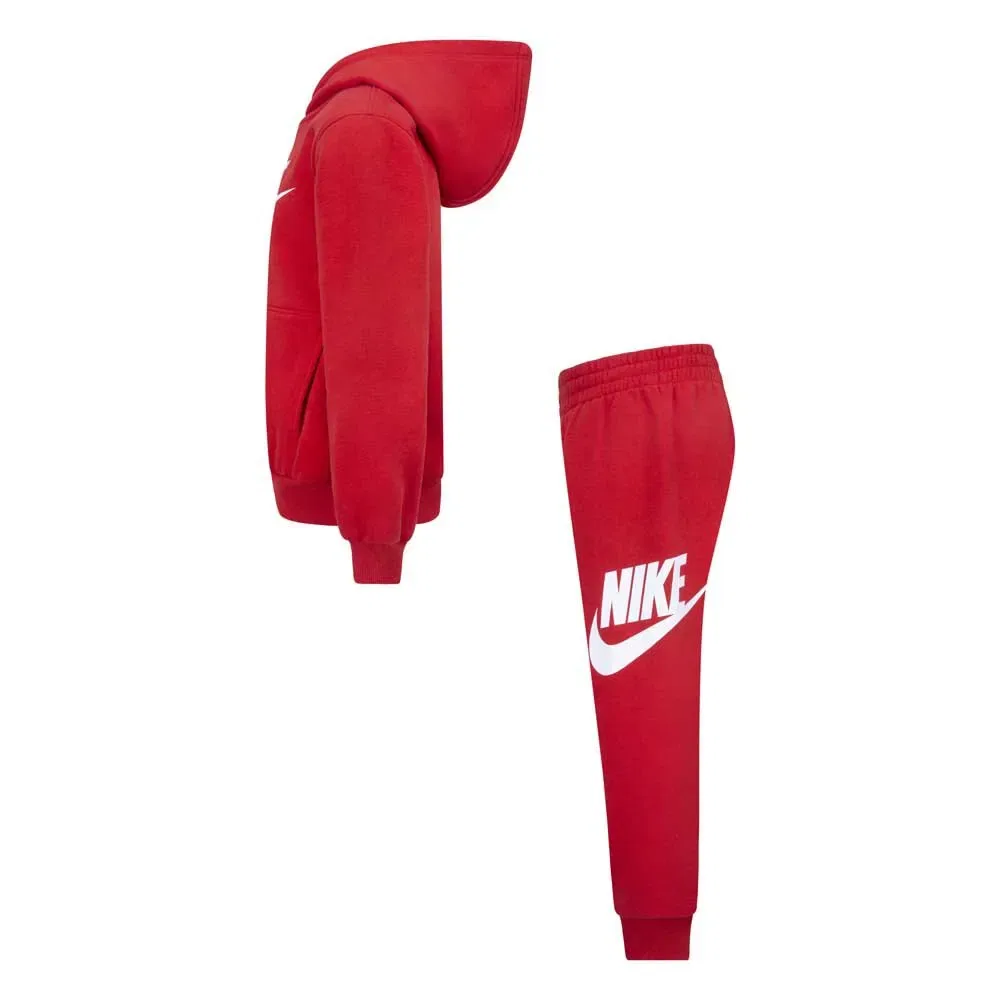 Комплект из флисовой кофты с длинным рукавом и брюк Nike, красный — фото 4