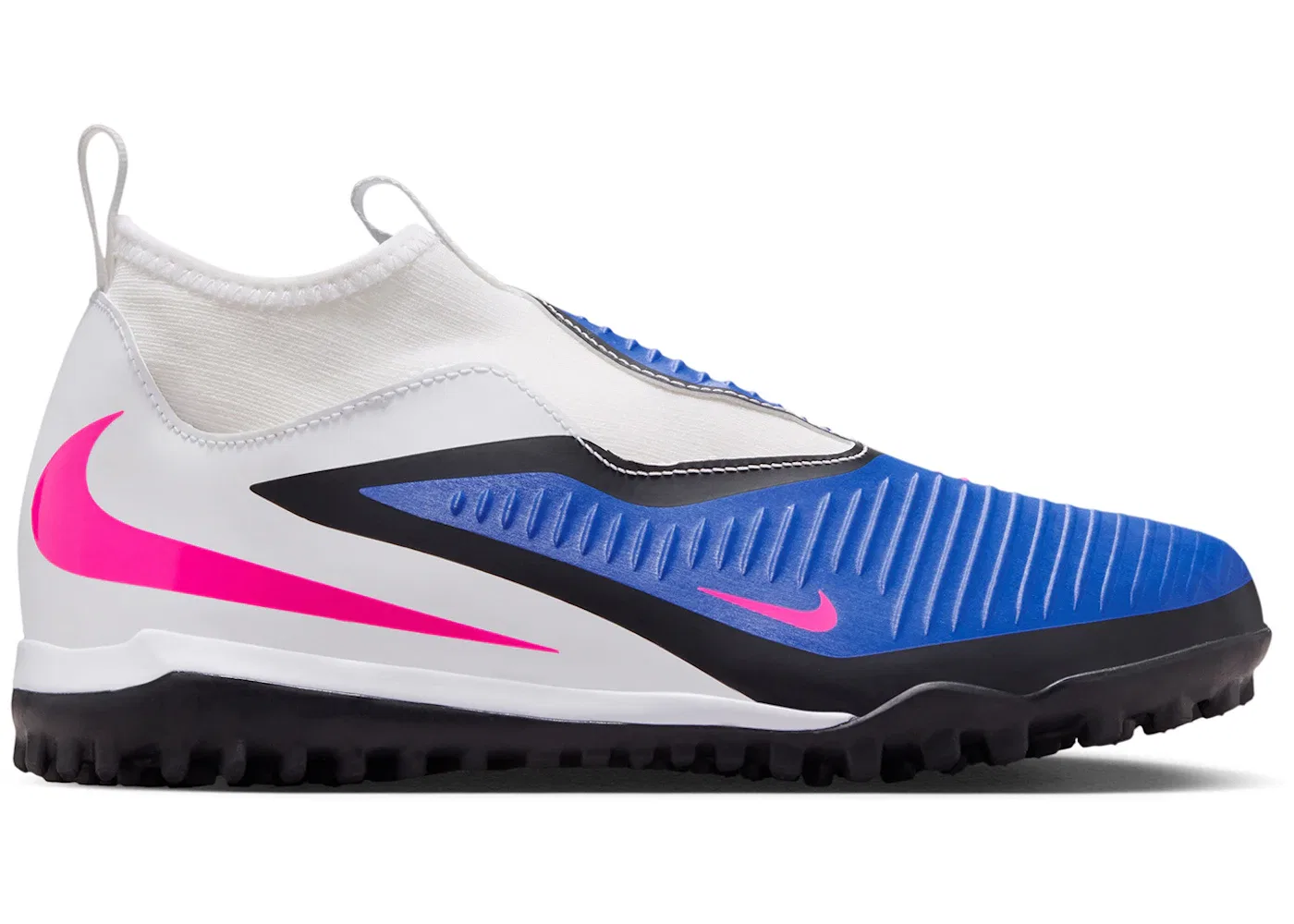 Детские кроссовки для футбола с принтом Nike Phantom 6 High Academy TF Attack Pack, Racer Blue/White/Pink Blast