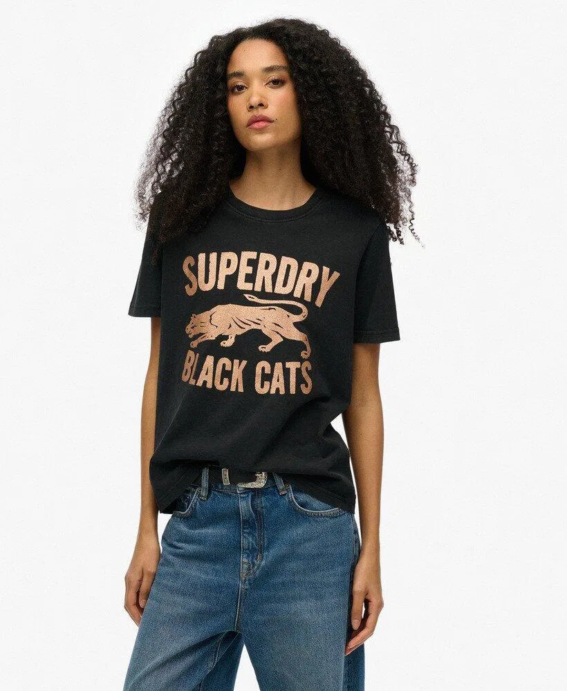 Мужская футболка Varsity Relaxed Embellish Superdry, Черный