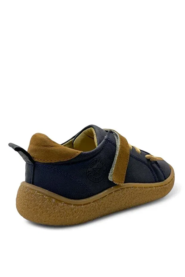 Детские ортопедические туфли для мальчиков на липучке Tuğba Ortopedi, Navy Blue/Taba — фото 4