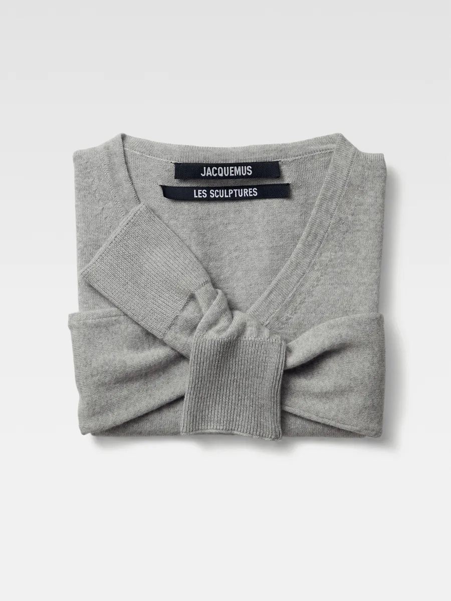 

Шарф с эффектом обманки - приглашение на показ S224 Л'Эшарп Рика Jacquemus, серый