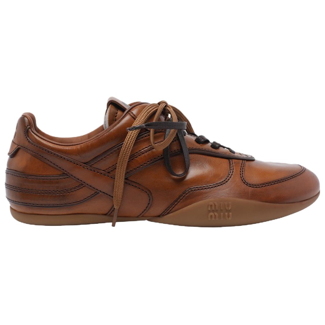 Женские повседневные туфли Low Top коричневого цвета MIU MIU, Original Shoe Box Included — фото 3