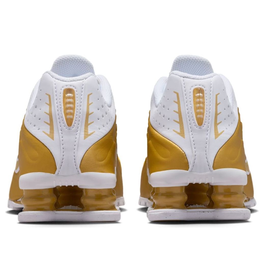 Кроссовки (GS) Nike Shox R4 'Metallic Gold White' — фото 3