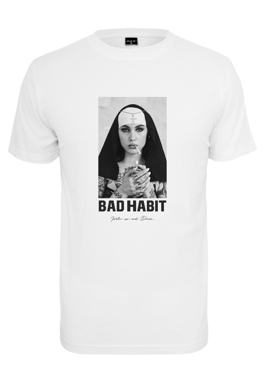 

Рубашка Mister Tee Bad Habit, белый
