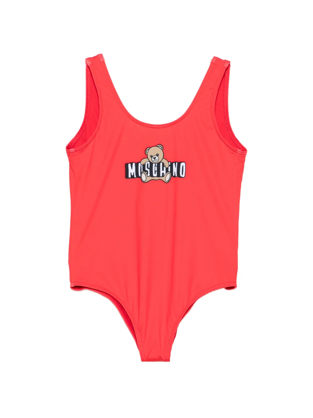 

Купальник с принтом мишки Moschino Kids, красный