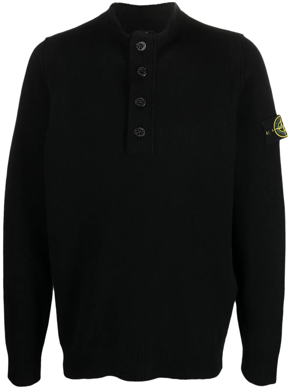 

Джемпер на пуговицах с нашивкой Compass Stone Island, черный