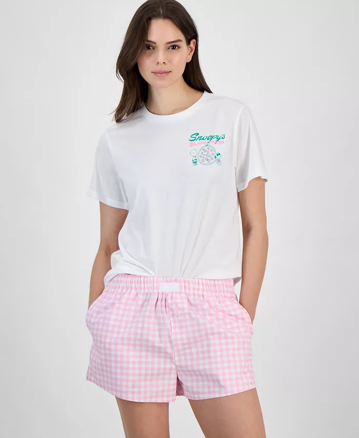 

Футболка с принтом Snoopy Slice Shop для подростков Grayson Threads, The Label, белый