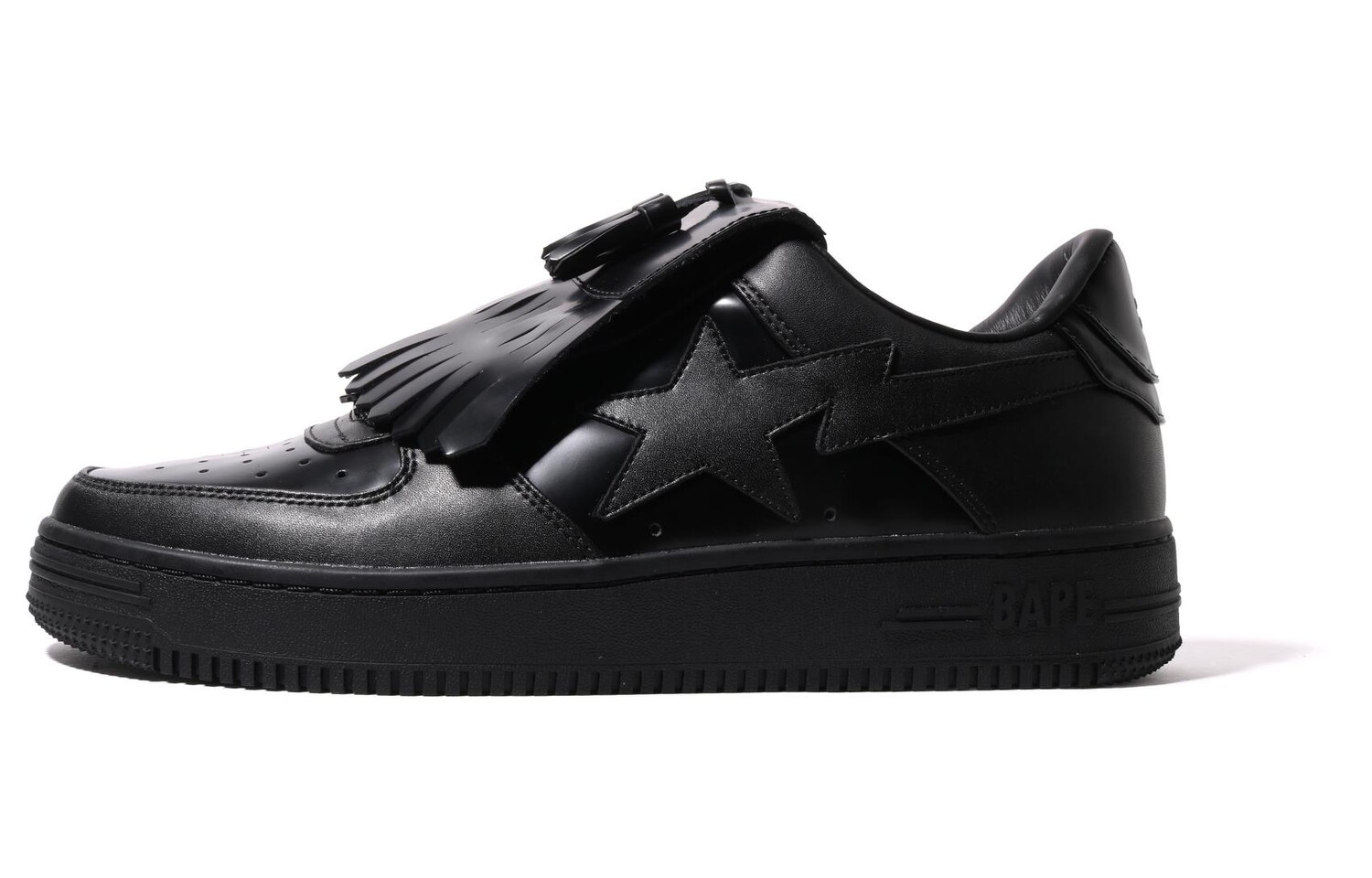 

Кроссовки A BATHING APE Quilt Tassel Leather Sneakers, черный