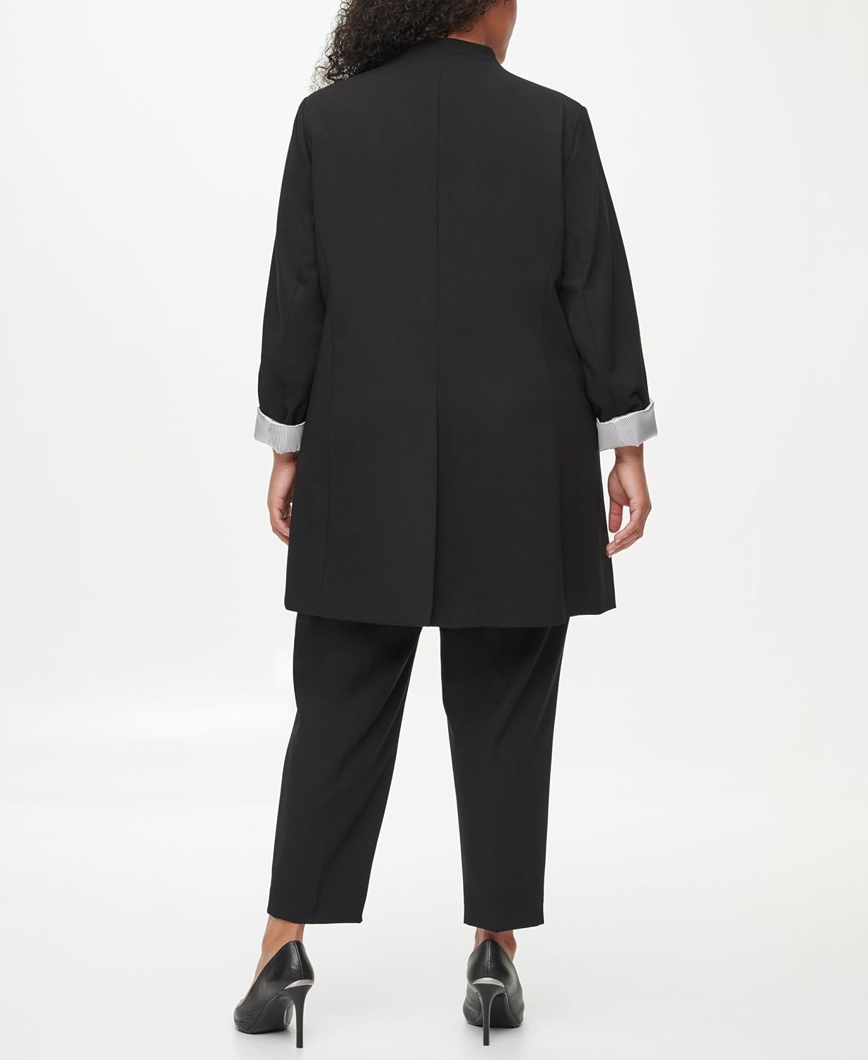 Женский пиджак Calvin Klein с открытым передом для работы, Black — фото 4