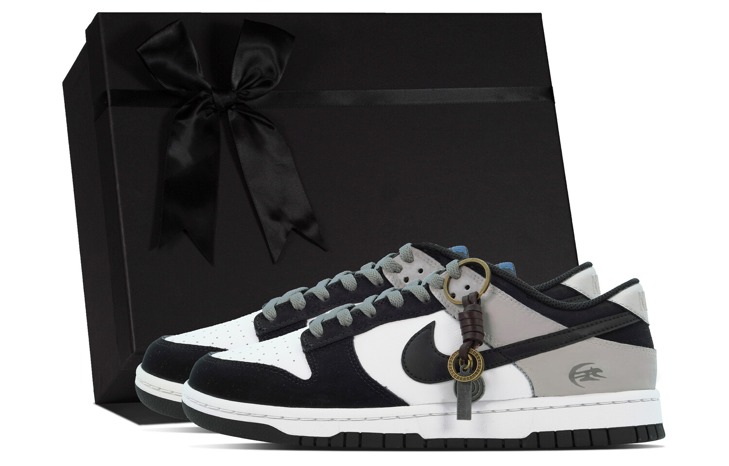 

Мужские кроссовки для скейтбординга Nike Dunk, Black/White/Gray