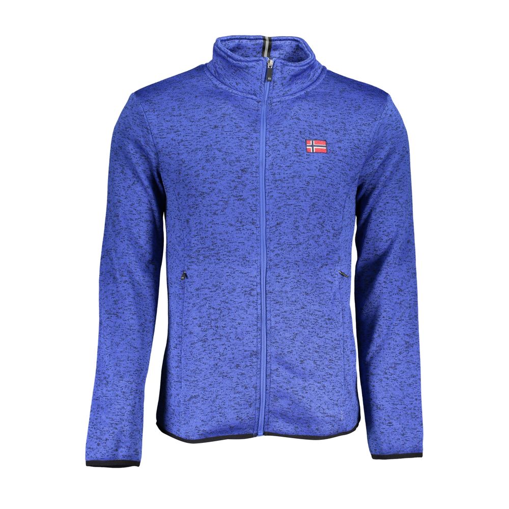 

Элегантная синяя толстовка с длинным рукавом на молнии Geographical Norway