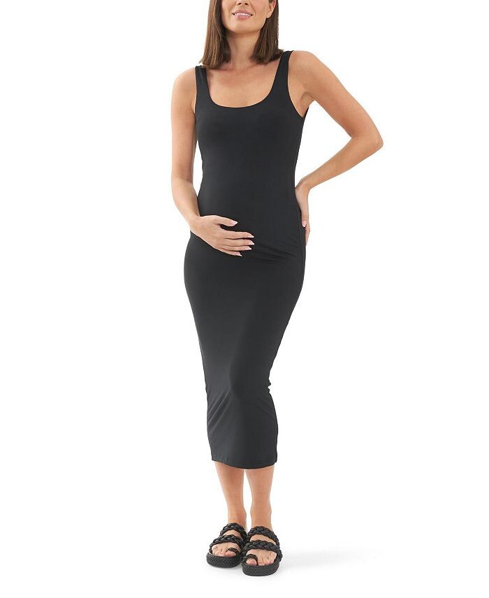 

Роскошное трикотажное контурное платье для беременных Ripe Ripe Maternity, черный