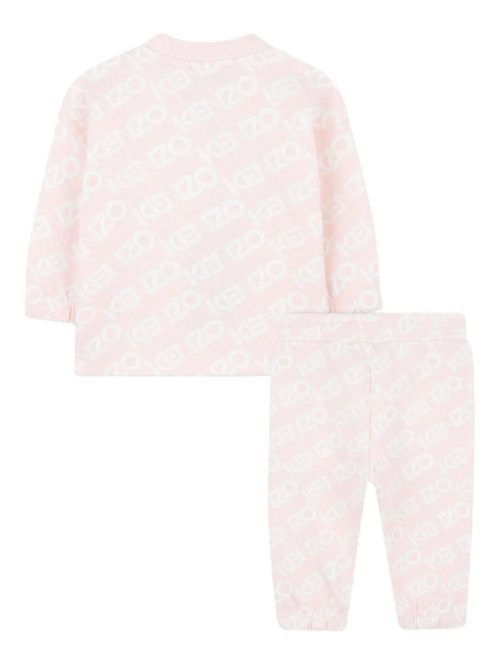 Спортивный костюм с монограммой Kenzo Kids, розовый — фото 2