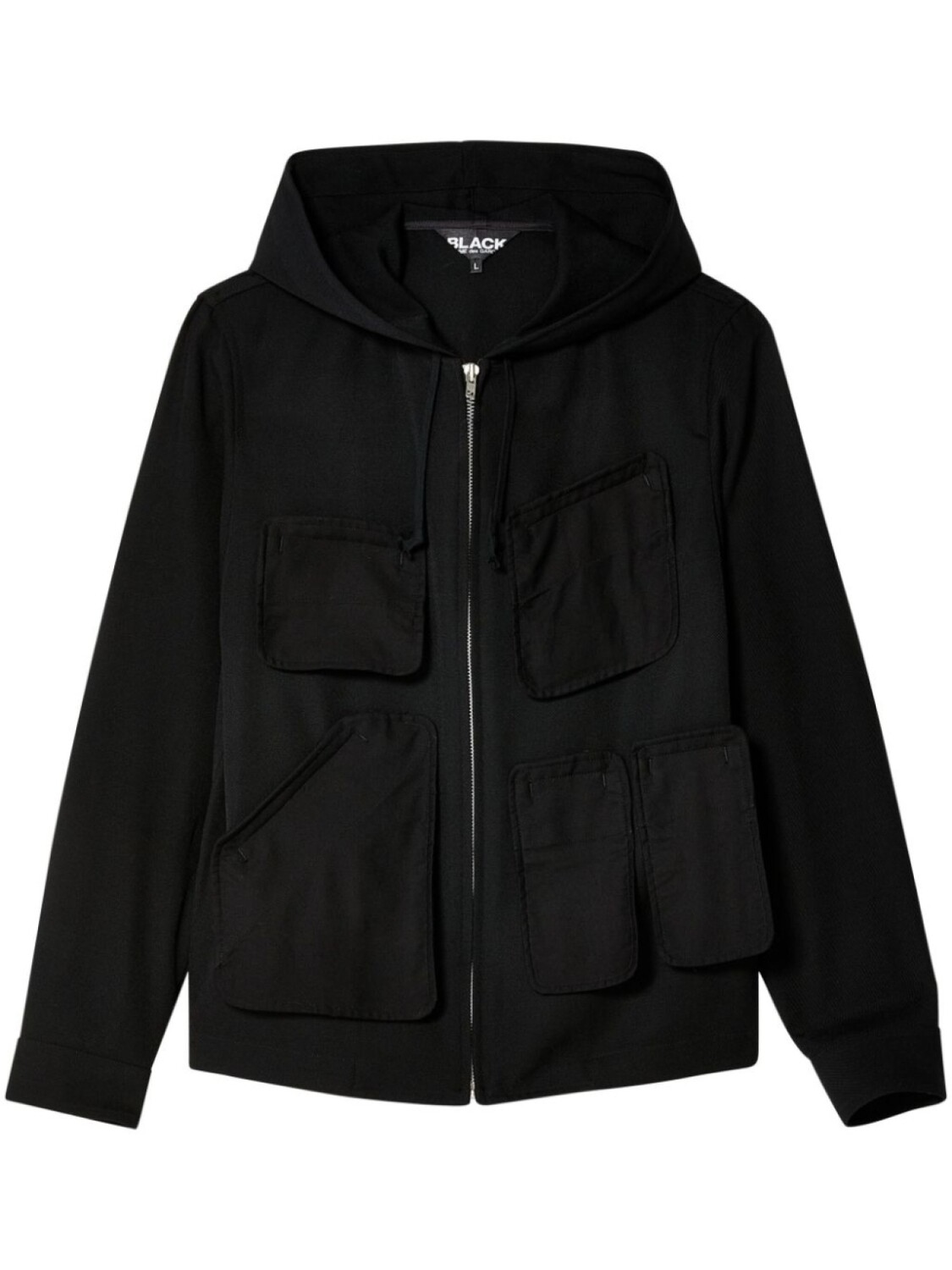 

Black Comme Des Garçons шерстяная куртка с капюшоном, черный