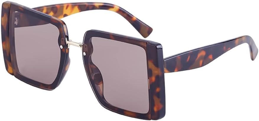 

Винтажные солнцезащитные очки большого размера с градиентным переходом цвета для женщин, солнцезащитные очки с леопардовым принтом и защитой от УФ-излучения UV400 для мужчин HCPIHF, 2