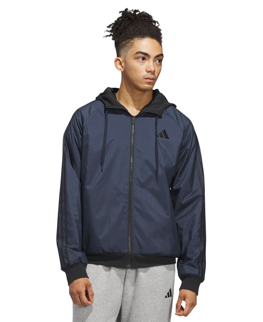 

Мужская двусторонняя куртка Balance с капюшоном Adidas, LegInk/black