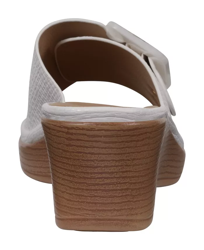 Женские босоножки Teri на платформе с пряжкой GC Shoes, белый — фото 3