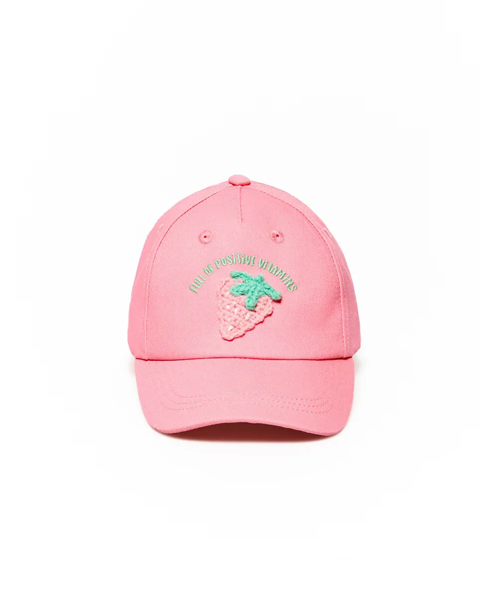 

Клубничная шапочка крючком Sfera, цвет Rosa