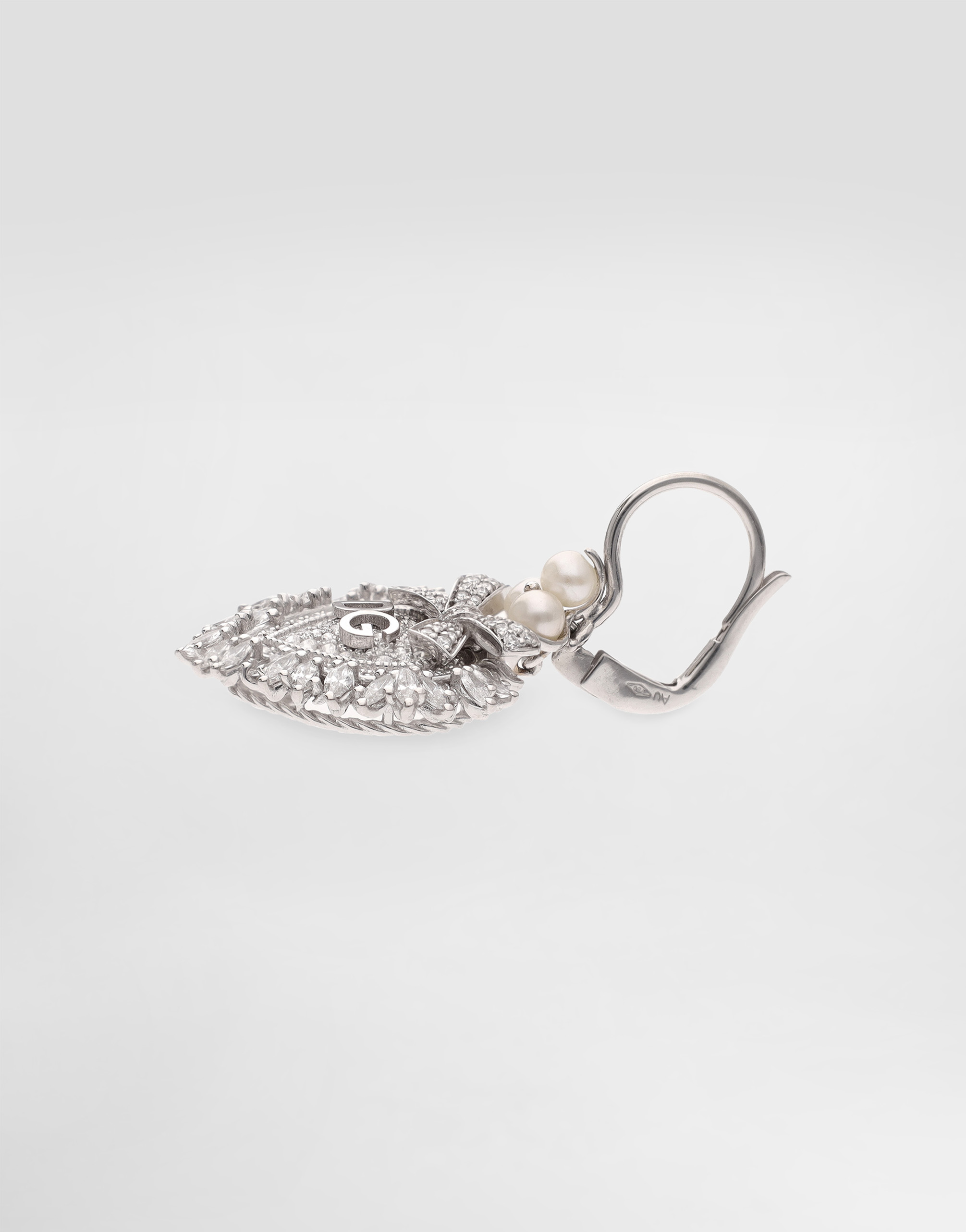 Серьги devotion из белого золота 18 карат с бриллиантами Dolce & Gabbana, белый — фото 2
