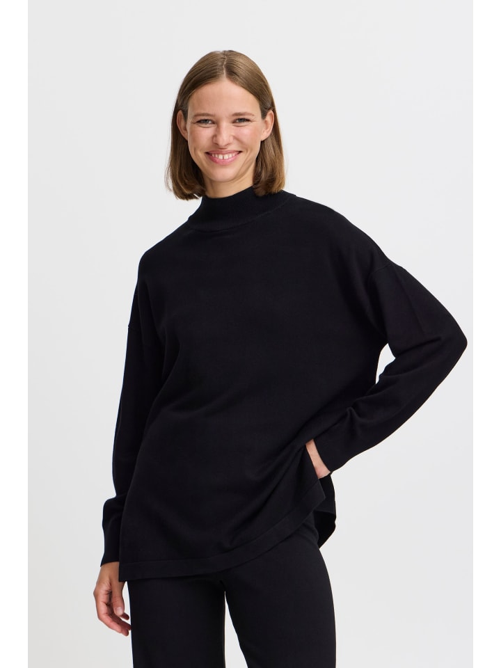 

Пуловер b.young Strickpullover BYMMMORLA LOOSE TURTLENECK - 20815304 modischer Langarmpullover, черный