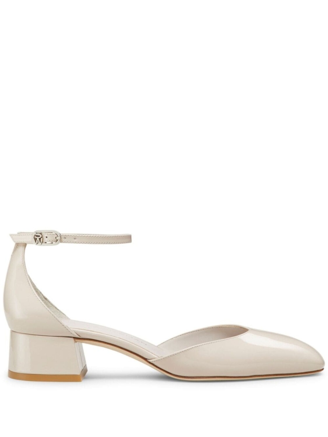 

Stuart Weitzman туфли Vivienne 35 мм из лакированной кожи, нейтральный цвет