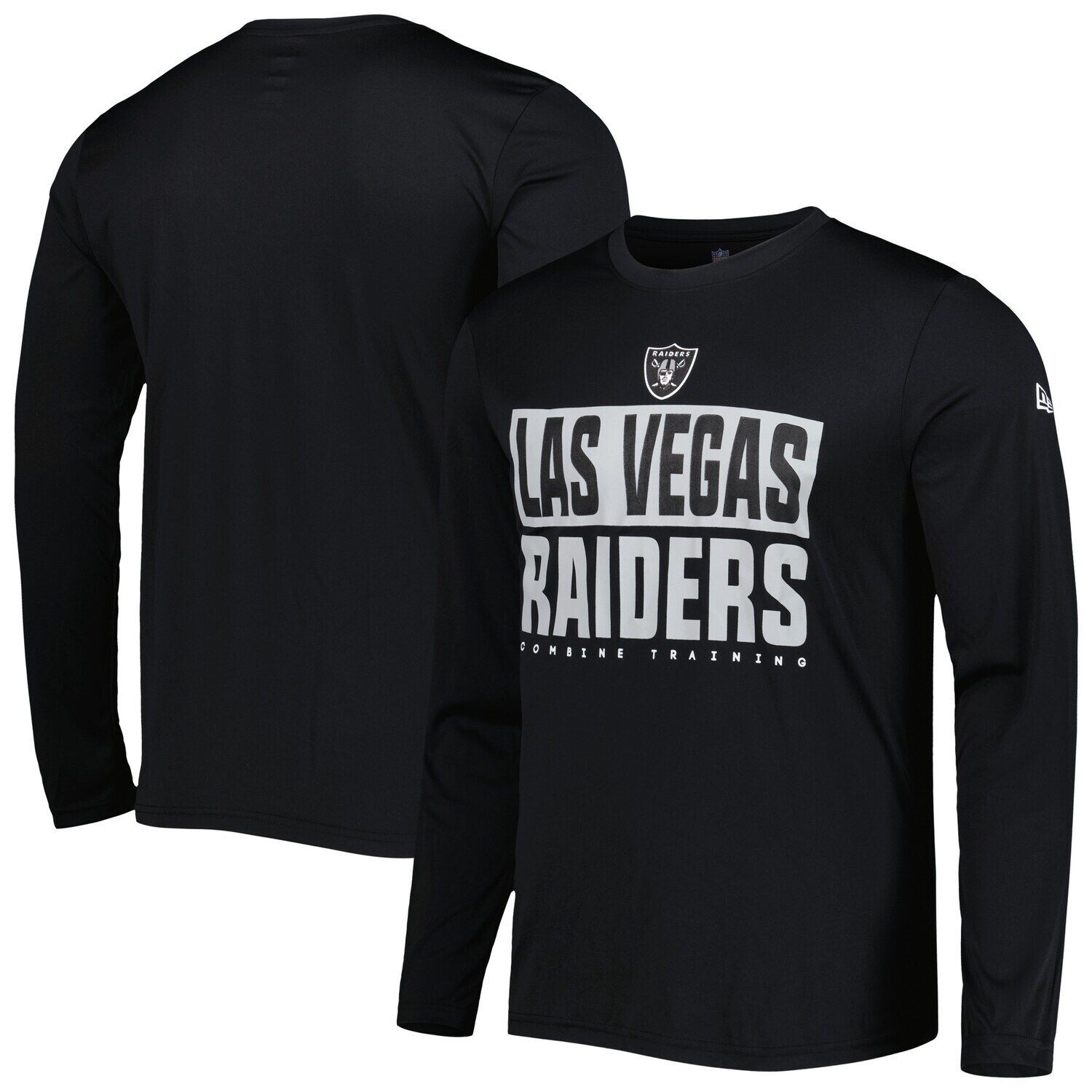 

Мужская черная футболка с длинным рукавом Las Vegas Raiders Joint Authentic Offsides New Era, Черный, Мужская черная футболка с длинным рукавом Las Vegas Raiders Joint Authentic Offsides New Era