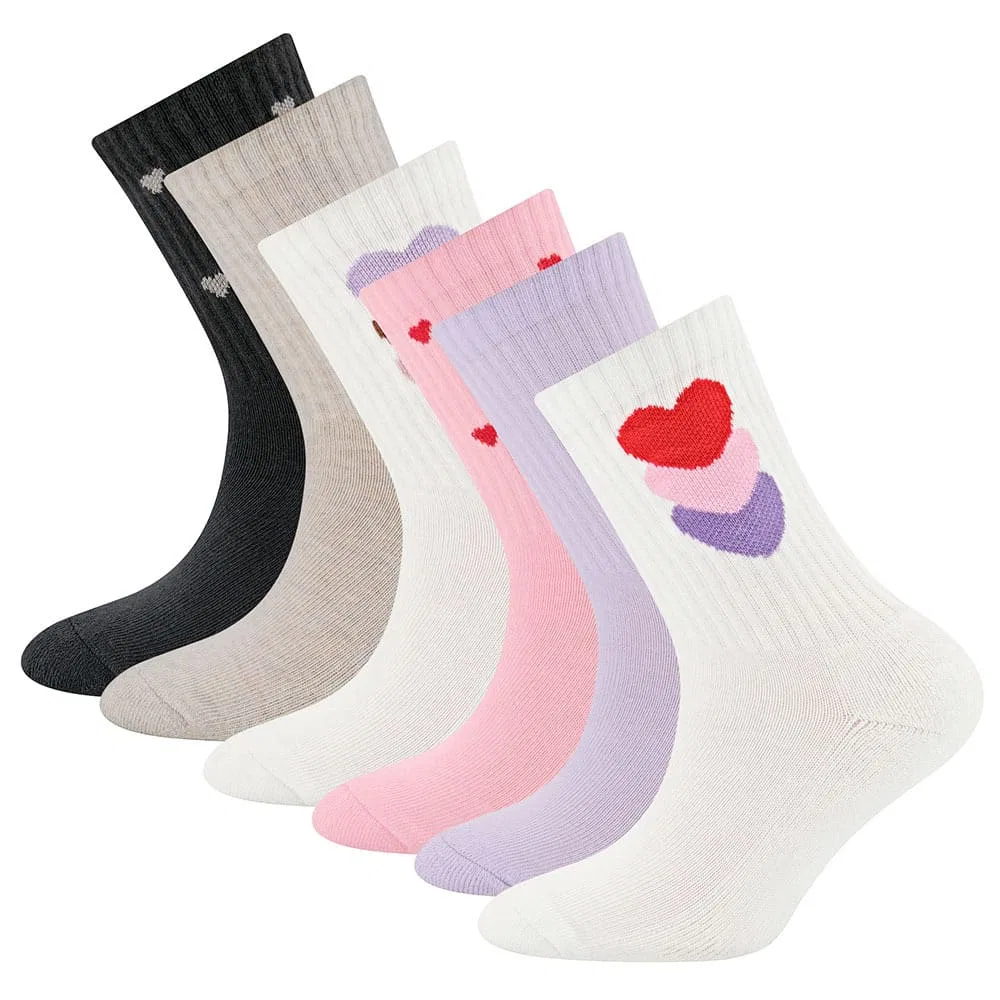 Носки 6er Pack Herzen/Rippe Ewers, разноцветные