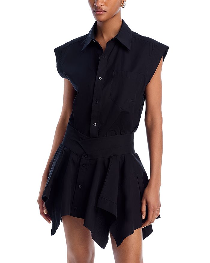 

Отрезное платье-рубашка Double Shirt alexanderwang.t, черный