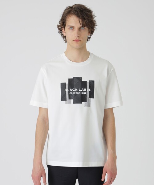 

Футболка с геометрическим логотипом и стразами BLACK LABEL CRESTBRIDGE, черная