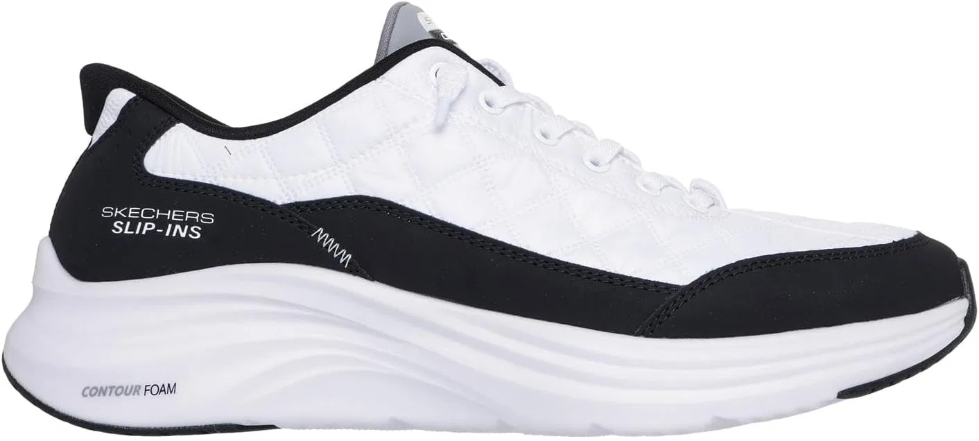 Мужские кроссовки Skechers 232619w, White Mesh Duraleather Black Trim — фото 4