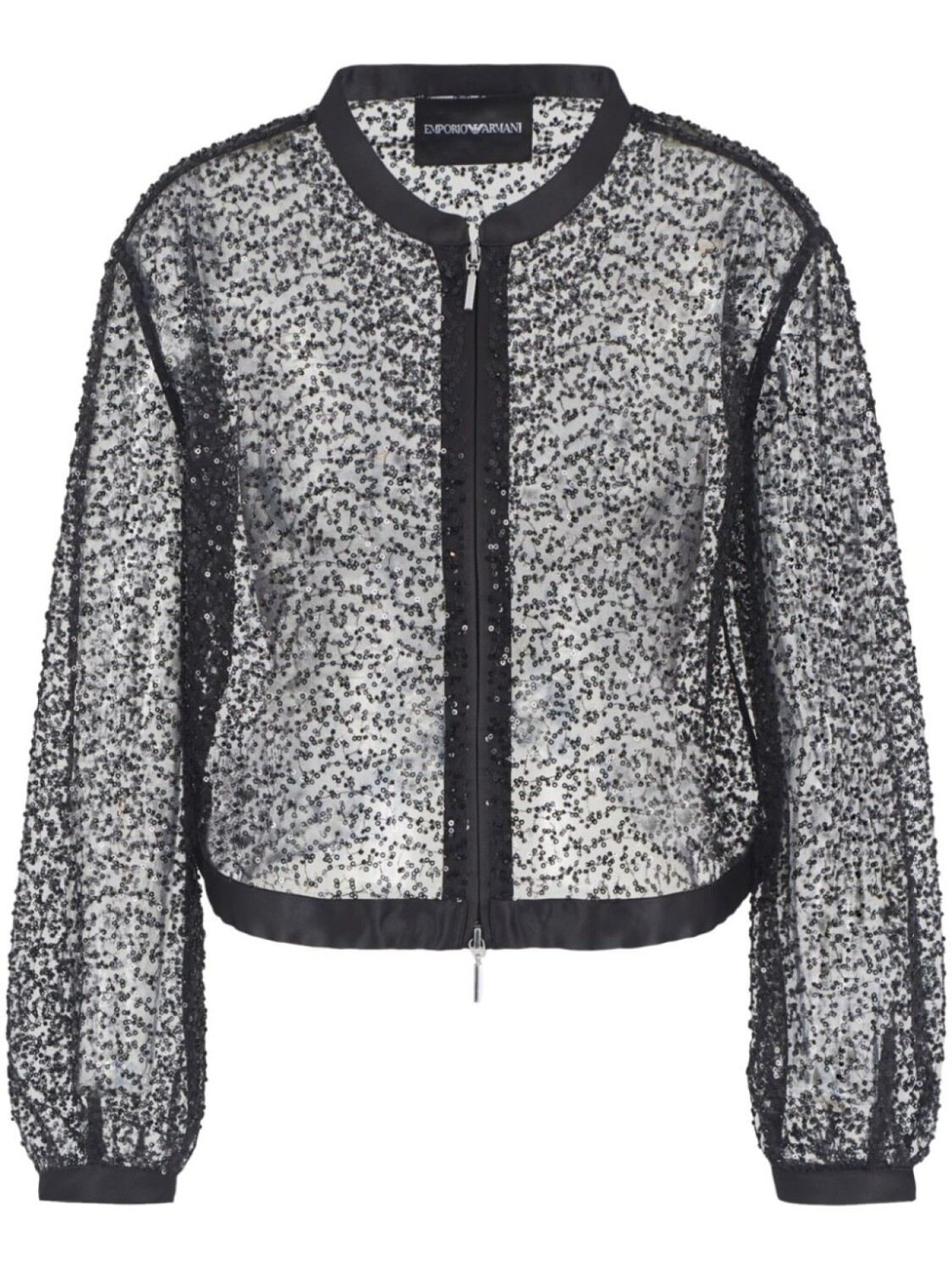 

Emporio Armani бомбер с вышивкой бисером, черный