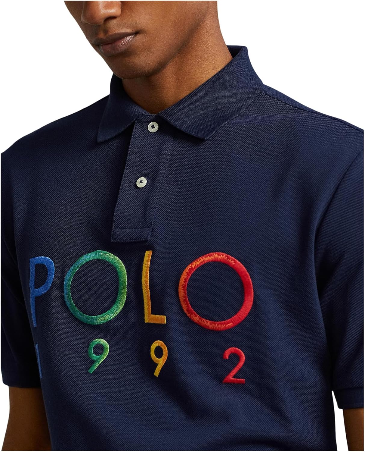 POLO RALPH LAUREN Мужская классическая футболка-поло 1992 Mesh, Navy — фото 3