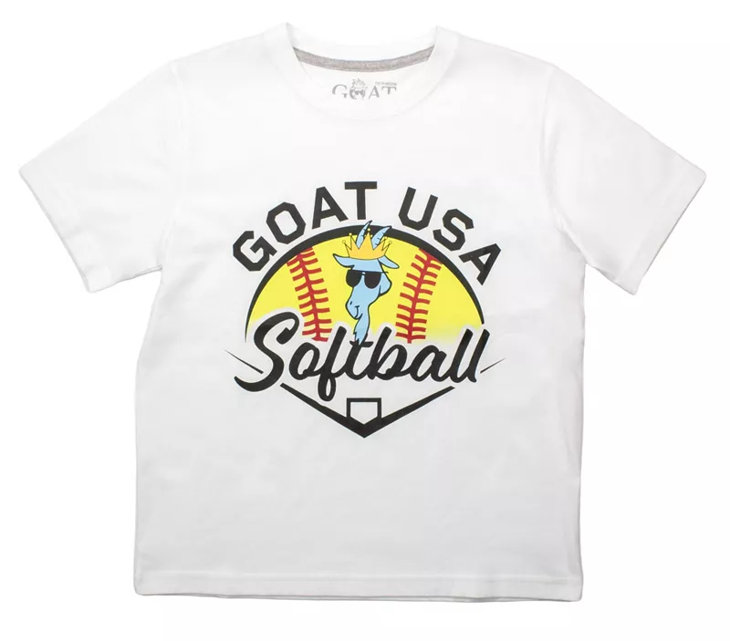 

Женская футболка для софтбола GOAT USA, белый