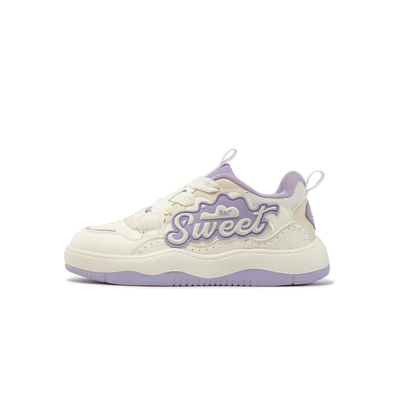 

361°KIDS Скользостойкие износостойкие детские скейтбординговые кроссовки White Purple для подростков