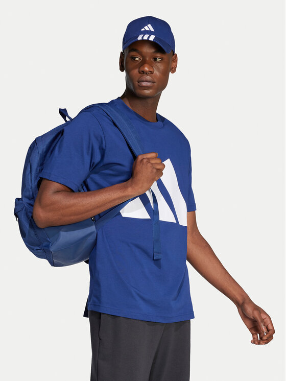 Футболка обычного кроя Essentials Big Logo JE8940 Adidas, синий — фото 2