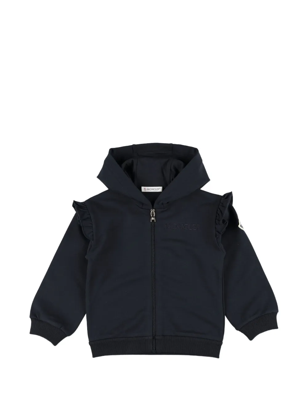 Спортивный костюм с вышитым логотипом Moncler Enfant, черный — фото 2