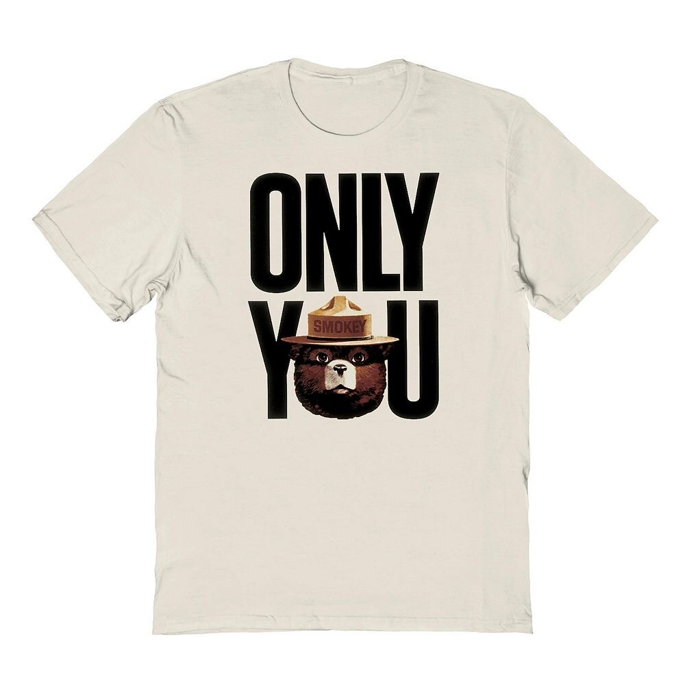 

Мужская футболка с рисунком Smokey Bear Only You Licensed Character, цвет Beige Khaki