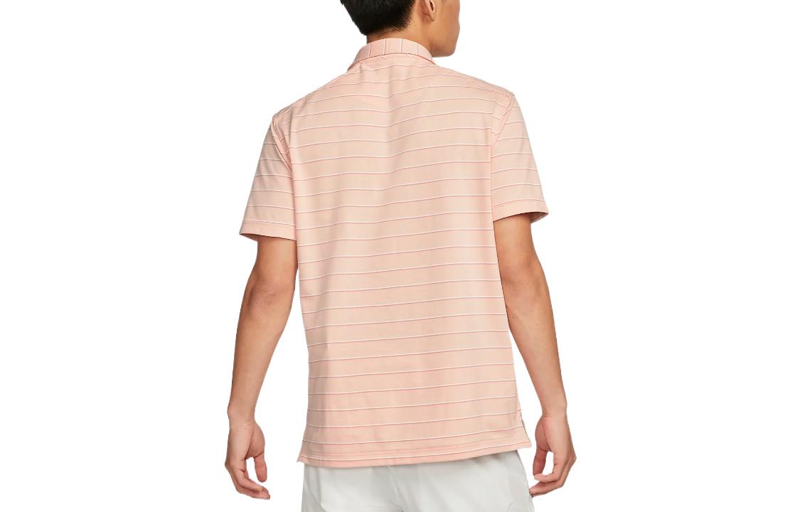 Футболка Men's Nike Dri-FIT Stripe Breathable Lapel Short Sleeve Arctic Orange Polo Shirt DH0892-800 — фото 2