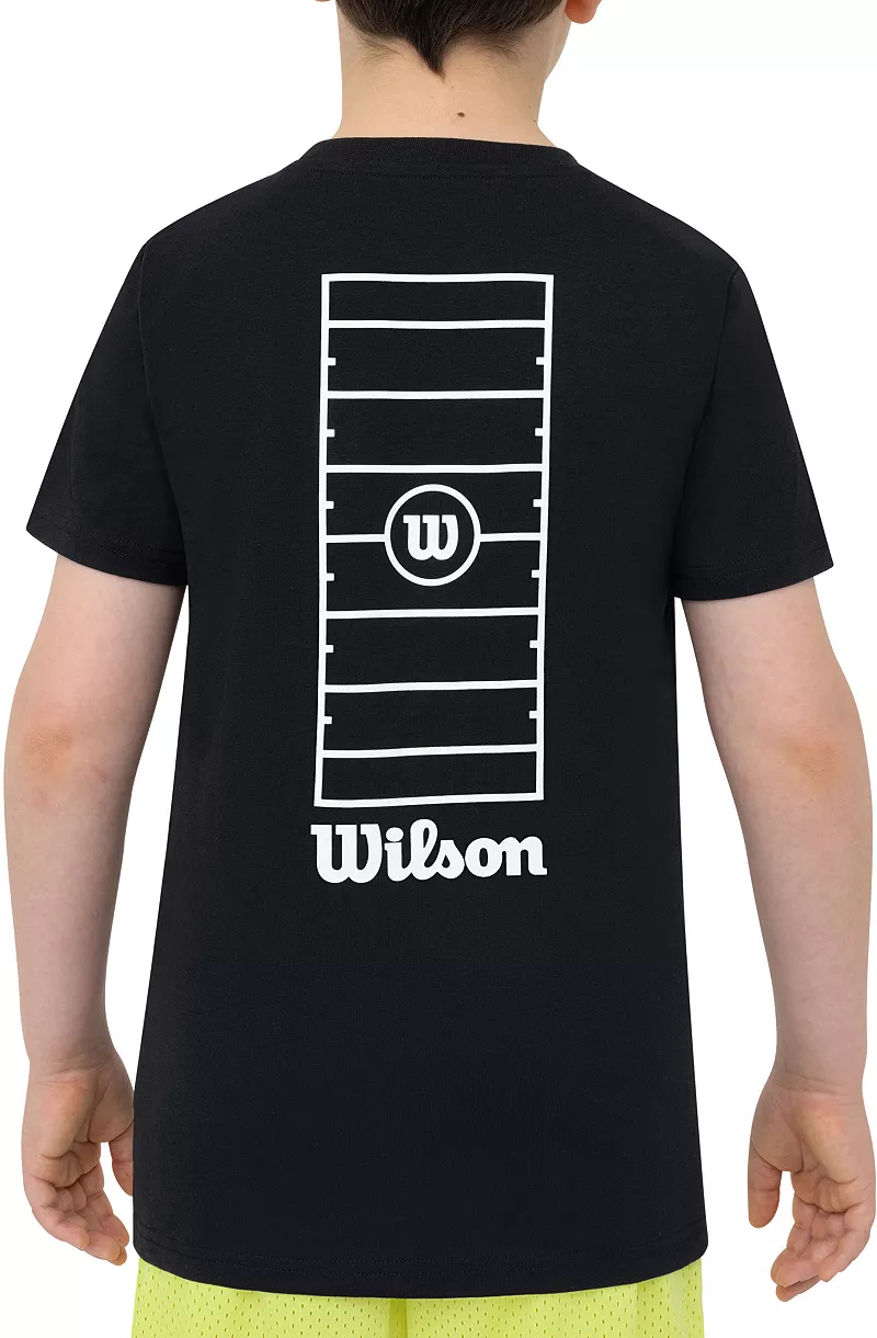 

Футболка Wilson для мальчиков с футбольным полем, черный