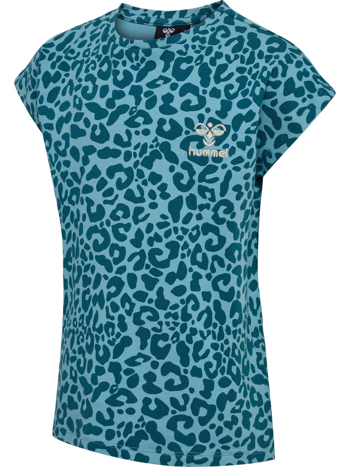 Детская футболка с принтом Hmlflowy Hummel, Wasserblau Himmelblau Helles Preußischblau