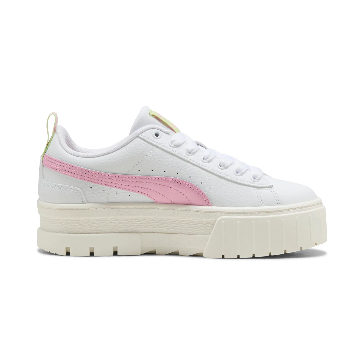Детские кроссовки с платформой Mayze PUMA, White/Pink Shimmer — фото 3