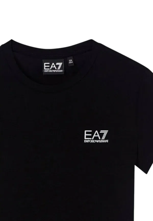 Футболка Bambina Emporio Armani 7G000218 - футболка с принтом Ea7 Emporio Armani, черный — фото 3