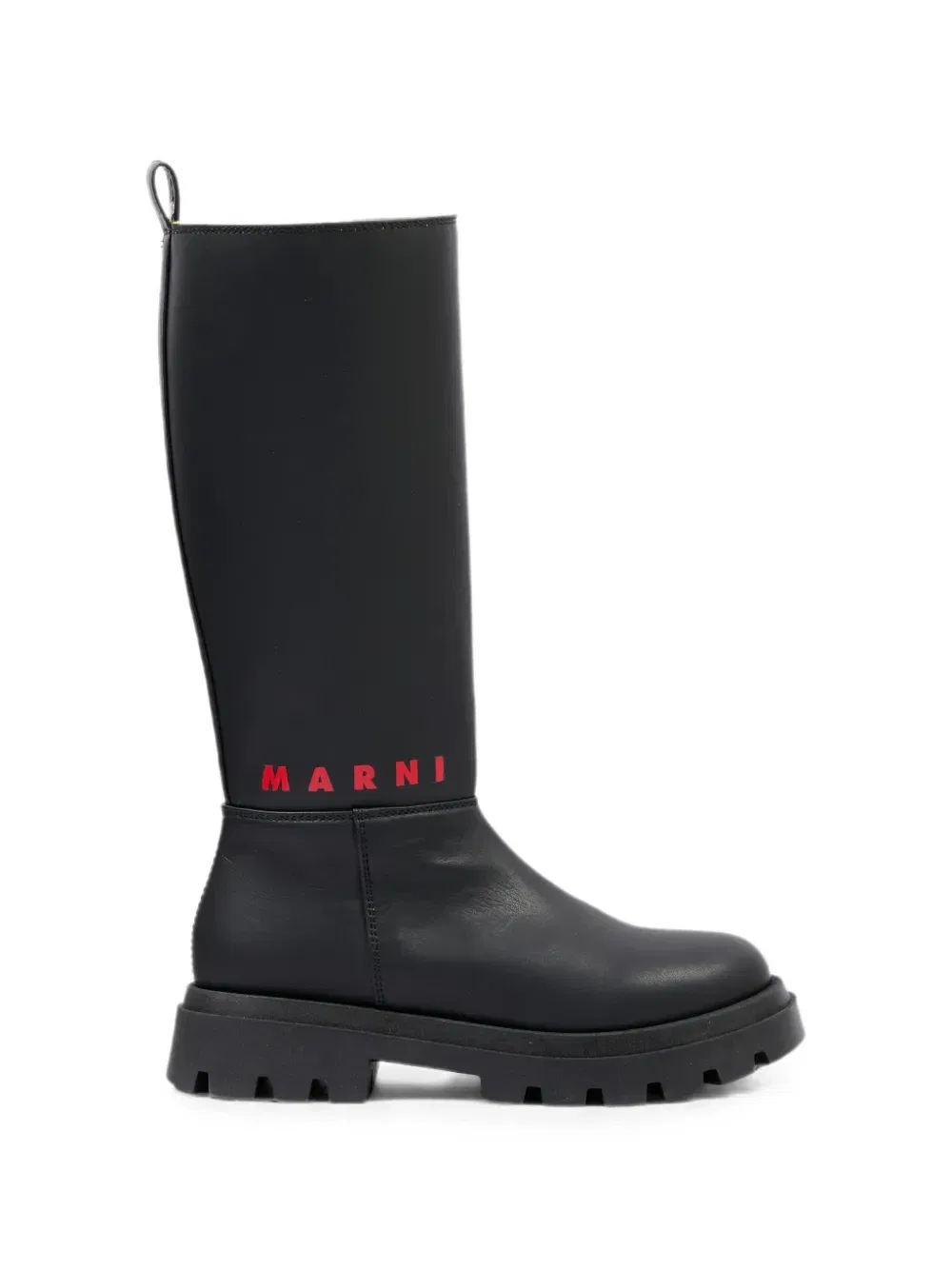 Ботинки на массивной подошве с логотипом Marni Kids, черный — фото 2