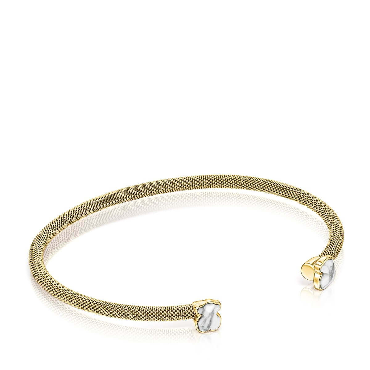 

Браслет Tous Mesh Color Fine Gold-Colored IP Steel With Howlite, позолоченное серебро