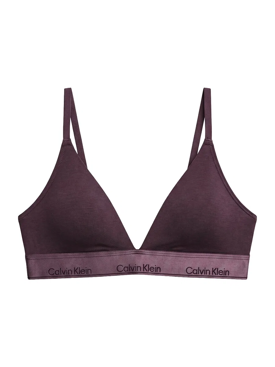 Треугольный бюстгальтер Calvin Klein темно-фиолетового цвета