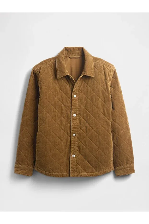 Мужская куртка-рубашка с принтом Gap, Light Brown-001 — фото 2