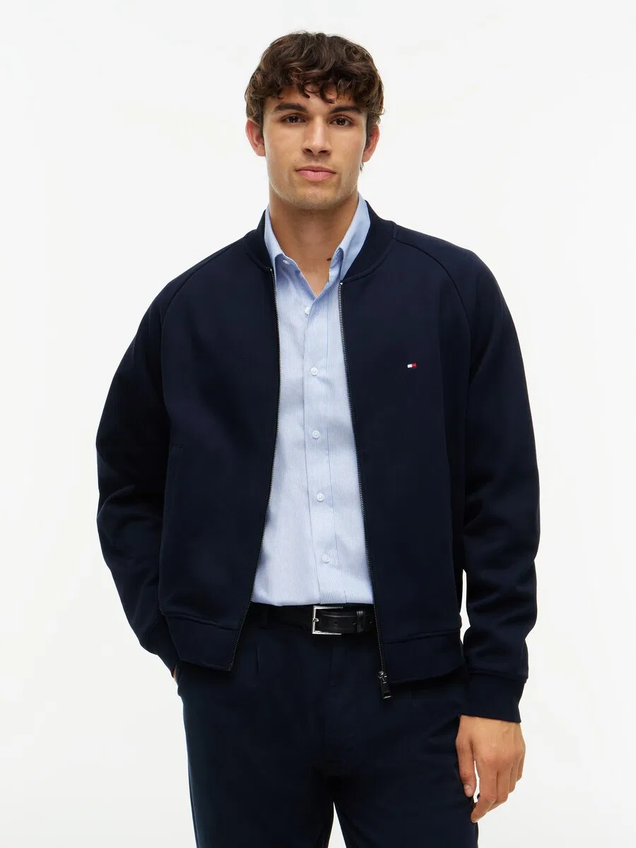 Худи на молнии TOMMY HILFIGER 'ESSENTIAL' темно-синего цвета — фото 2