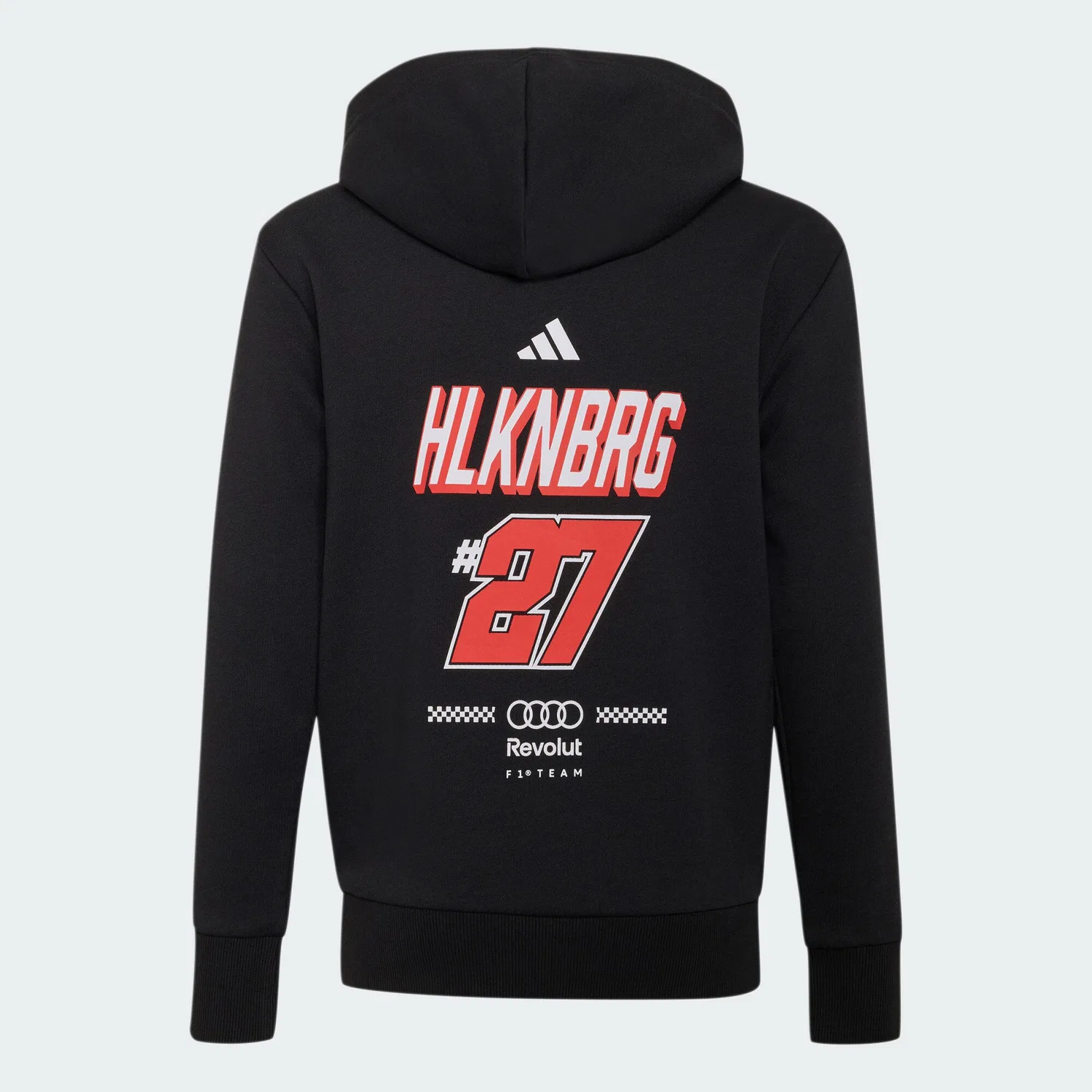 Детское худи с принтом Audi Revolut F1 Team Nico Hulkenberg Grafik II Adidas, Schwarz Rot — фото 3